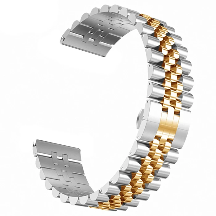 22MM Gear S3 Watch 4 -GT2 GT2E 46MM KayışKordon Seramik Paslanmaz Çelik-(5775)