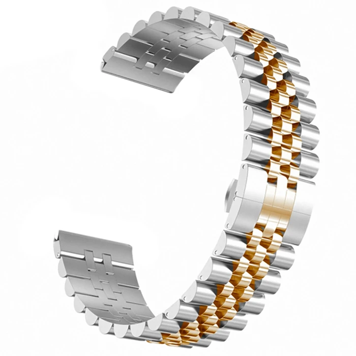 22MM Gear S3 Watch 4 -GT2 GT2E 46MM KayışKordon Seramik Paslanmaz Çelik-(5775)