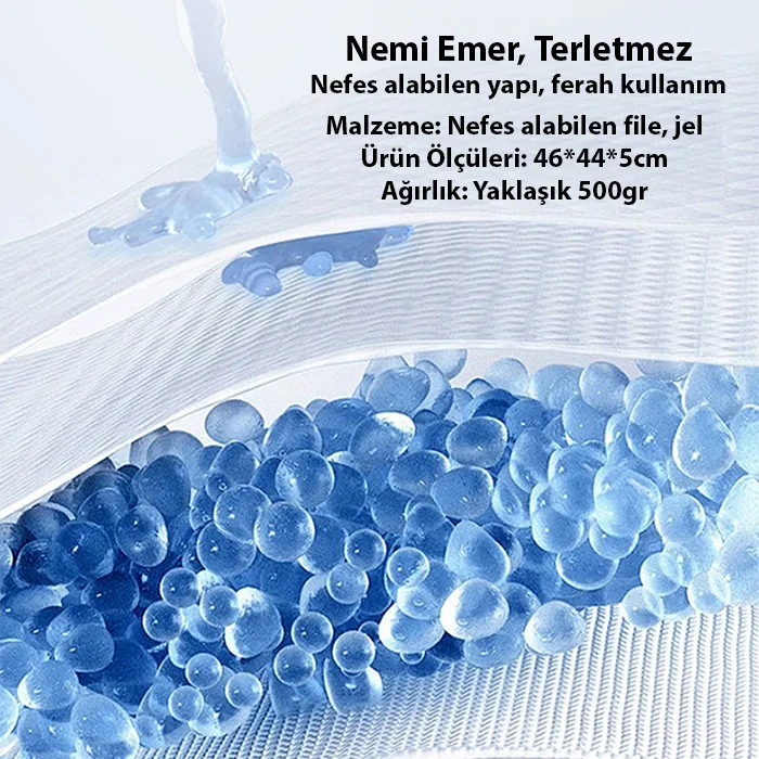 ALLY Jel Destekli Ortopedik Bel Sırt Minderi | Araç Ofis ve Ev Koltukları İçin Ergonomik Bel Sırt Destek Minderi-(5775)