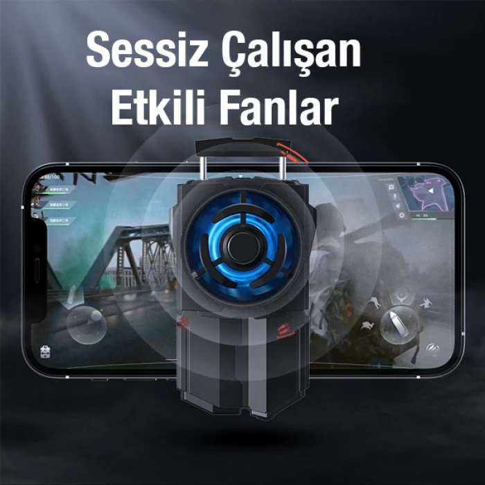 MEMO DL-A5 Cep Telefonu Soğutma Fanı Gamer Oyuncu Radyatör Soğutucu-(5775)