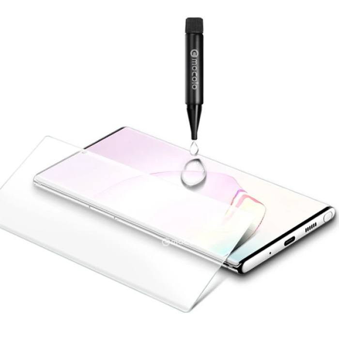 Ally Sm Galaxy Note 20 Full Uv Liquid+Uv Işık 3d Kırılmaz Cam Ekran Koruyucu-(5775)
