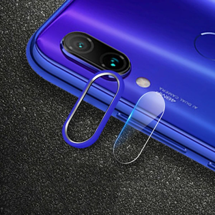 Xiaom Redmi Note 7 Kamera Koruma Metal Lens+ Kırılmaz Cam Set-(5775)