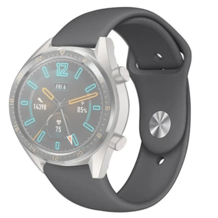 22MM Silikon Kayış Kordon Gear S3 Watch 4 -GT2 GT2E 46MM KayışKordon Watch Active 2 22MM-(5775)