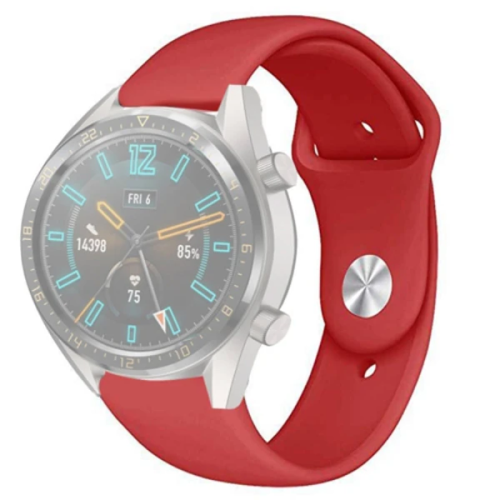 22MM Silikon Kayış Kordon Gear S3 Watch 4 -GT2 GT2E 46MM KayışKordon Watch Active 2 22MM-(5775)