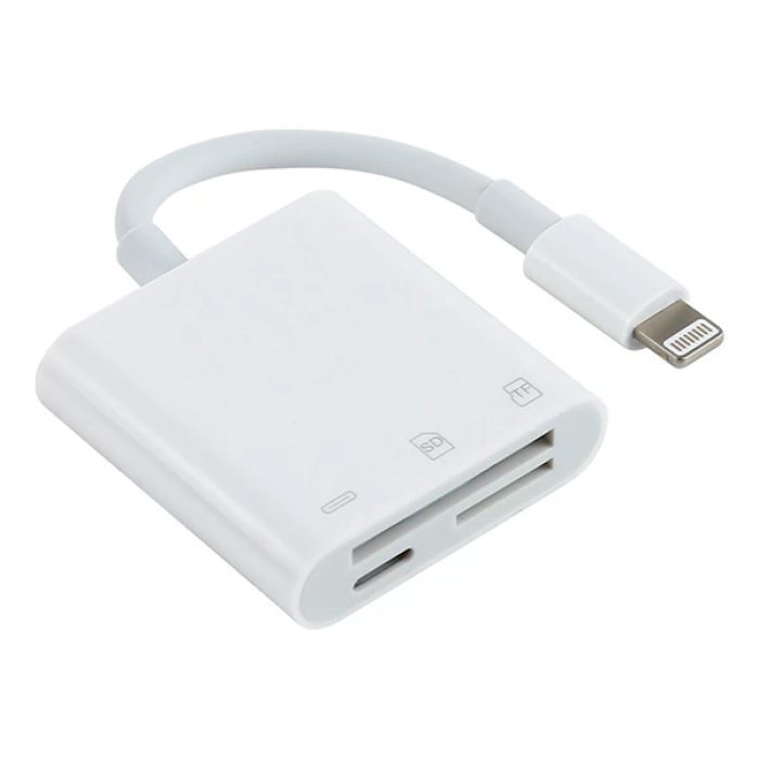 ALLY NK-101Y Pro 3 İn 1 İPhone Lightning to SD-TF Çevirici Adaptör-(5775)