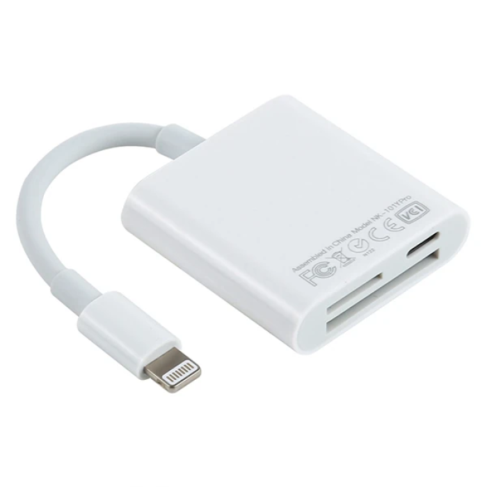 ALLY NK-101Y Pro 3 İn 1 İPhone Lightning to SD-TF Çevirici Adaptör-(5775)