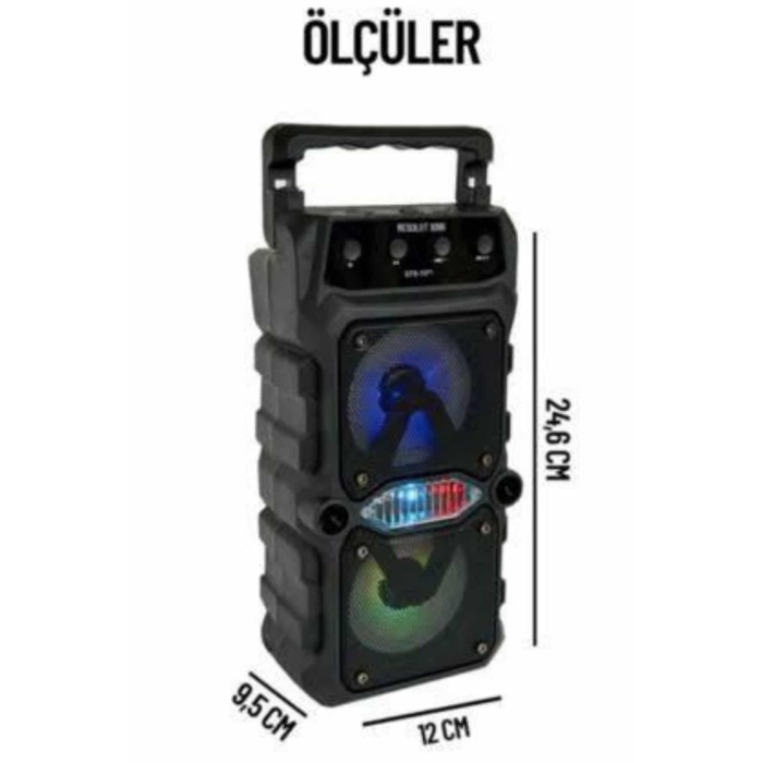 Büyük Boy Bluetooth Hoparlör Çoklu Bağlantı Çift Çıkışlı Taşınabilir Kesintisiz