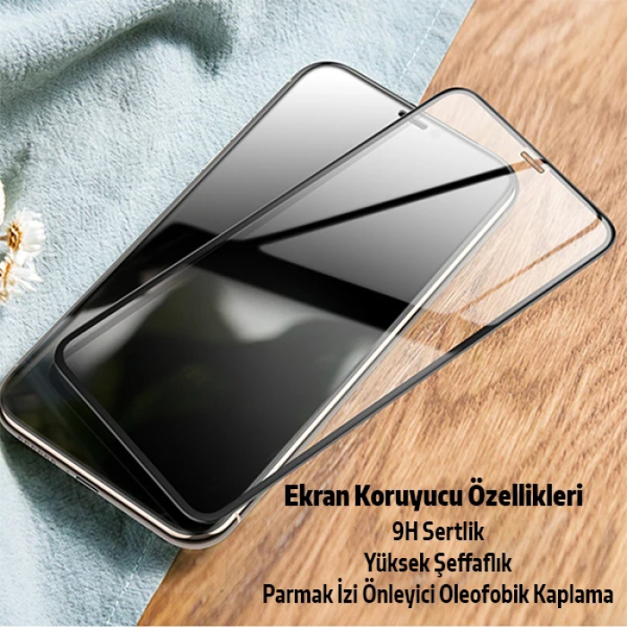İPhone 11 Pro 2İN1 Full Glue Tempered Cam Ekran Koruyucu +Kamera Lens Set-(5775)