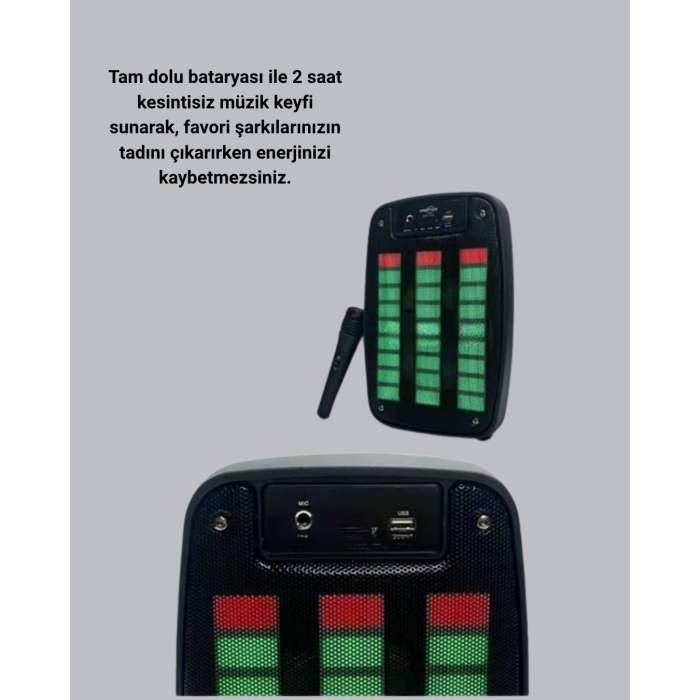 Kablosuz Bluetooth Müzik Cihazı – 2 Saat Batarya Süresi Şık ve Taşınabilir