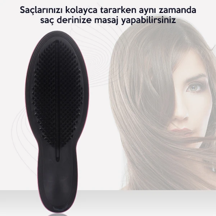 EZERE Siyah Saç Açma Ve Tarama Fırçası Saç Tarağı-(5775)
