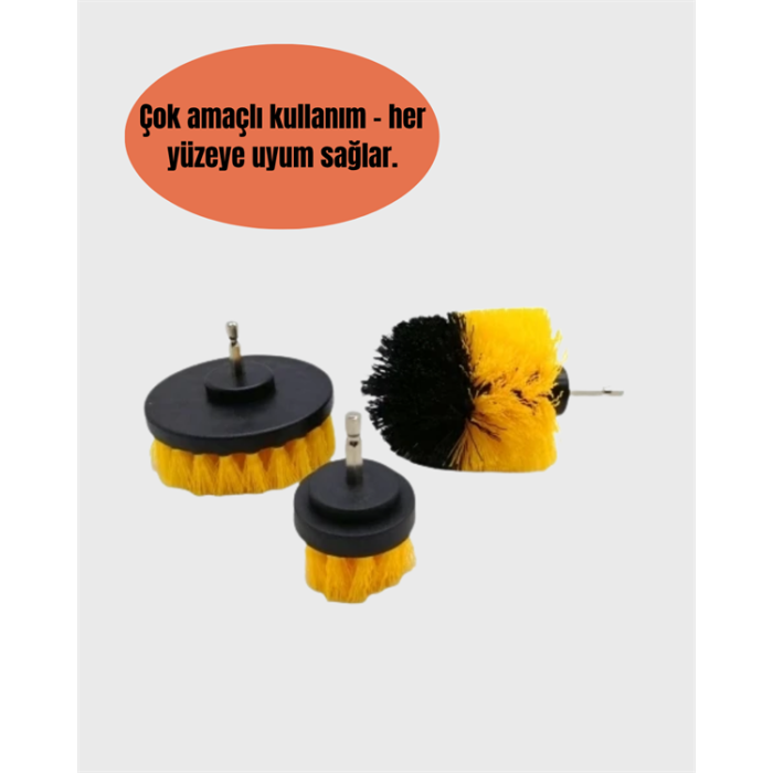 Matkap Uyumlu Temizlik Fırçası – Kablolu ve Akülü Matkaplarla Kullanılabilir