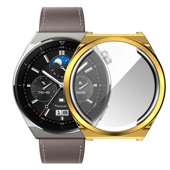 Ally Huaewei Watch GT 3 Pro 46mm Kılıf 360 Full Koruma Ultra İnce Silikon Kılıf-(5775)