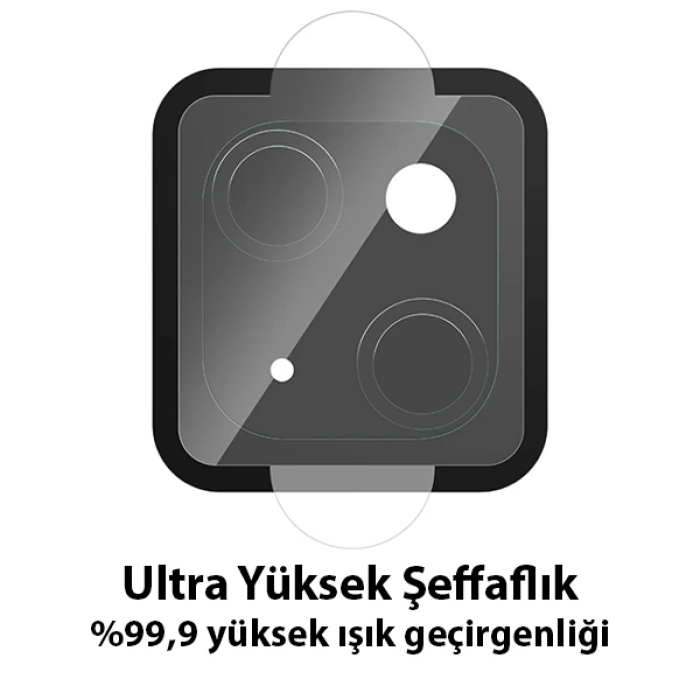 ALLY İPhone 13-13 Mini Tempered Glass Cam Kamera Koruyucu-(5775)