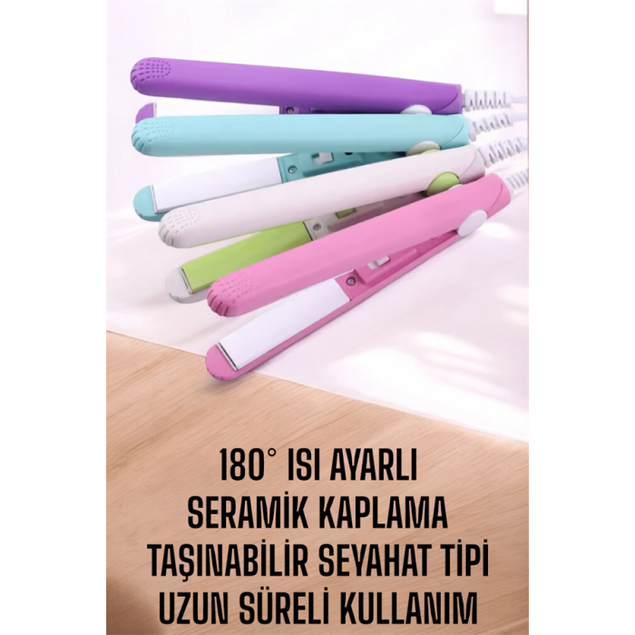 180°C Isı ve Uzun Süre Kalıcı Düzlük Sağlayan Mini Saç Düzleştirici