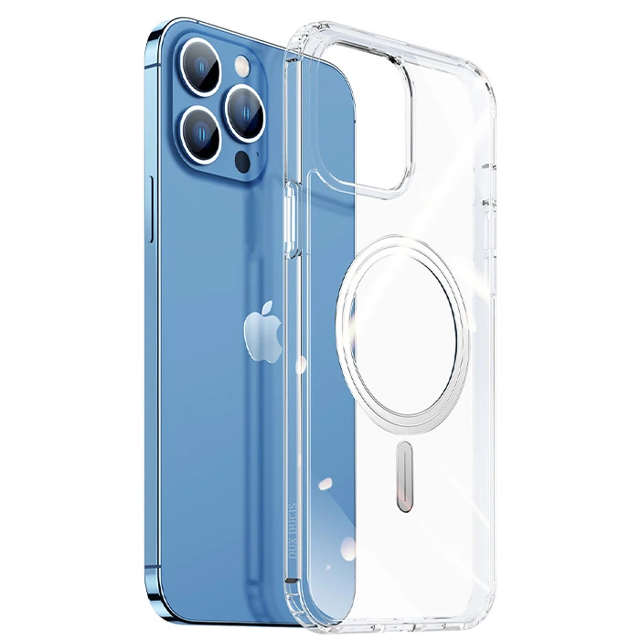 Dux Ducis Clin Mag Series iPhone 12 Pro Max 6.7 Magsafe Uyumlu Manyetik Silikon Kılıf-(5775)