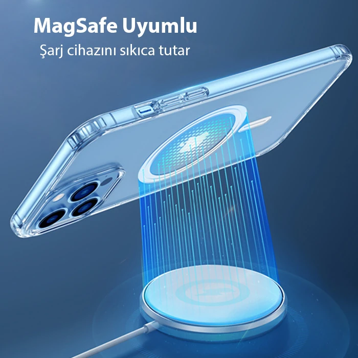 Dux Ducis Clin Mag Series iPhone 12 Pro Max 6.7 Magsafe Uyumlu Manyetik Silikon Kılıf-(5775)
