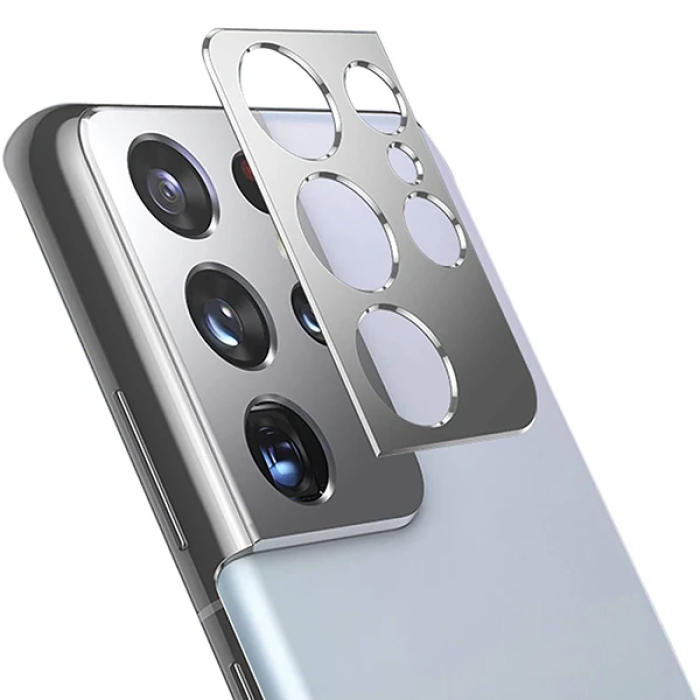 SM Galaxy S21 Ultra 3D Metal Kamera Koruyucu Metal Lens-(5775)