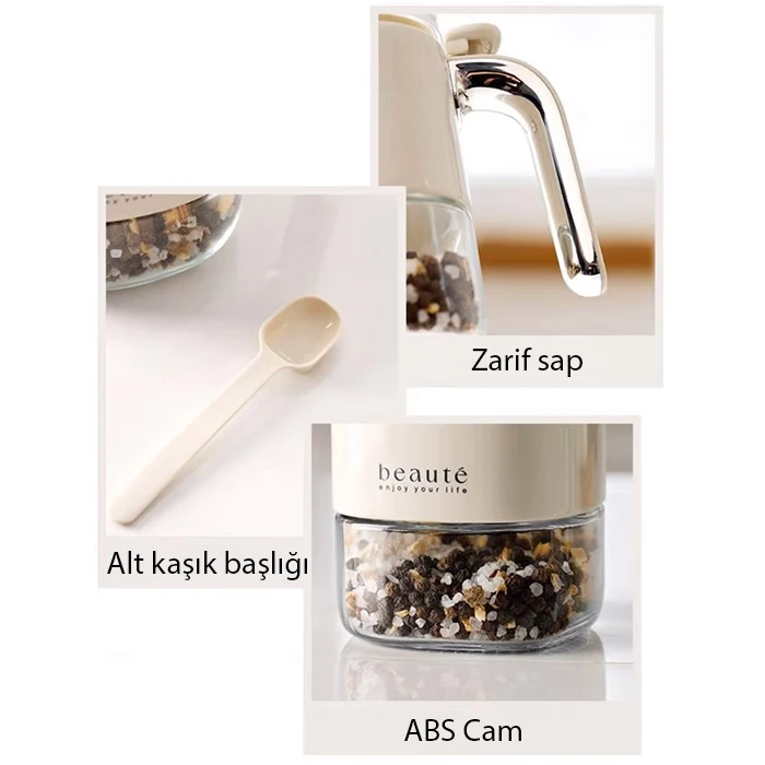 EZERE Nem Geçirmez Büyük Kapasiteli Baharat Kavanozu-(5775)