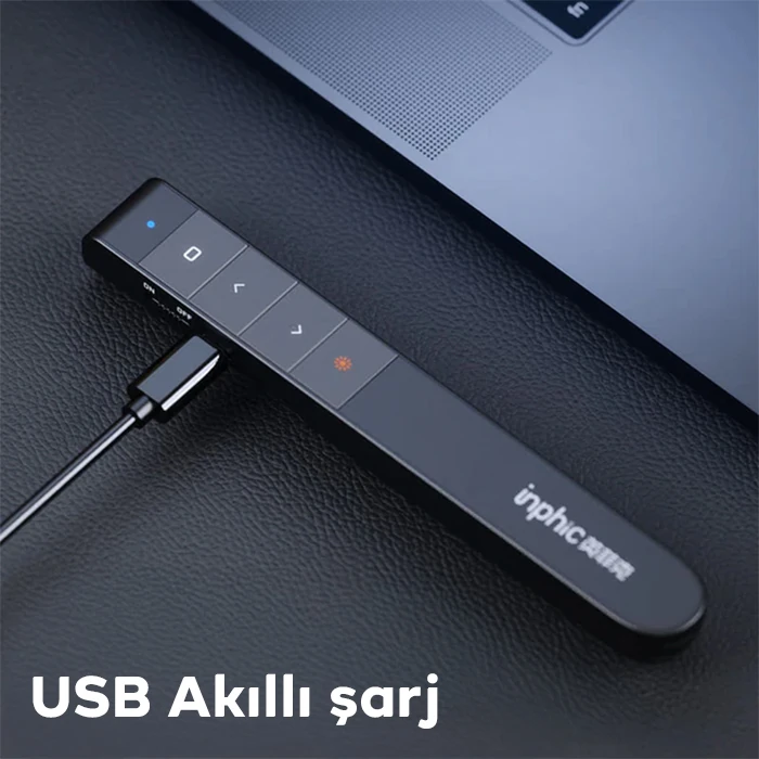 İNPHİC PL1 Projeksiyon Multimedya Sunum Şarjlı Kırmızı Lazerli Uzaktan Kumanda-(5775)