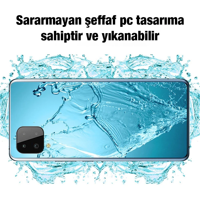 ALLY SM Galaxy A22 4G Kılıf Kamera Korumalı Ultra İnce Şeffaf Silikon Kılıf-(5775)