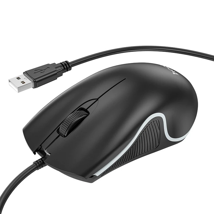 HOCO GM19 RGB LED Işıklı Gamer Oyuncu Kablolu Optik Mouse-(5775)