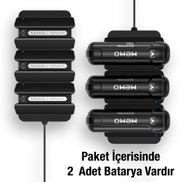 MEMO DL10 - CX12 Telefon Soğutucu Fan Batarya Şarj Paneli + 2 Yedek Powerbank-(5775)