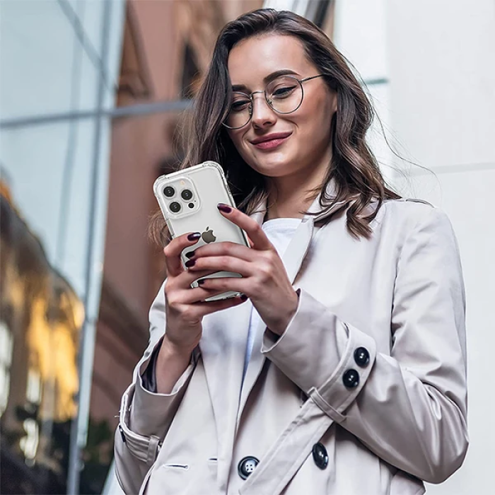 iPhone 13 Pro 6.1inç Anti-Drop Shockproof Darbe Emici Silikon Kılıf-(5775)