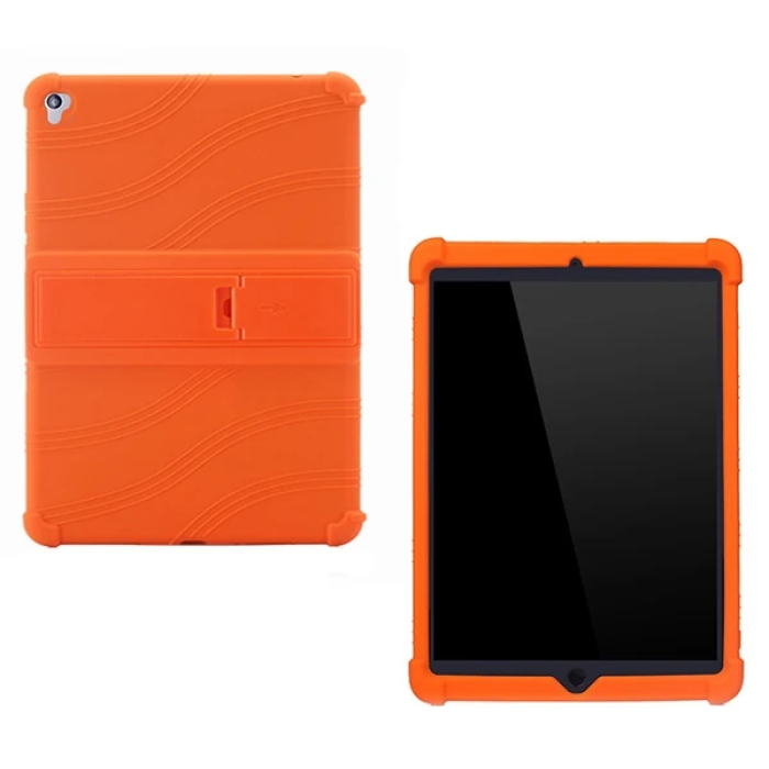 İPad 7 10.2 inch- İPad Air 3 10.5 inch Kılıf Standlı Darbe Emici Silikon Kılıf-(5775)