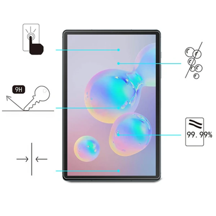 ALLY Sm Galaxy Tab S8 Plus S7 Plus Tempered Kırılmaz Cam Ekran Koruyucu-(5775)