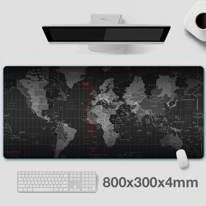 ALLY Dünya Desenli RGB Led Işıklı Oyuncu Mouse Pad 300*800*4MM-(5775)