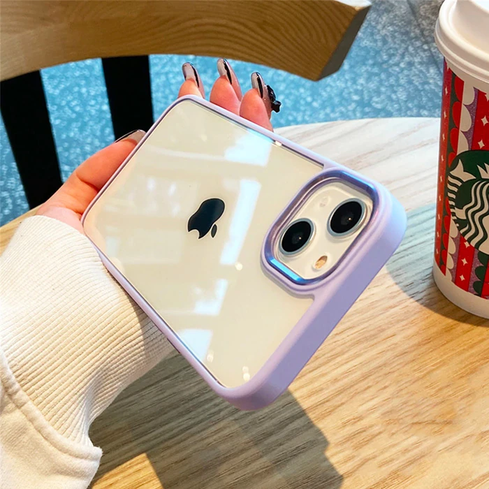 Ally iPhone 13 Pro 6.1inç Kılıf Parlak Renkli Çerçeveli Ultra Lüx TPU Silikon Kılıf-(5775)