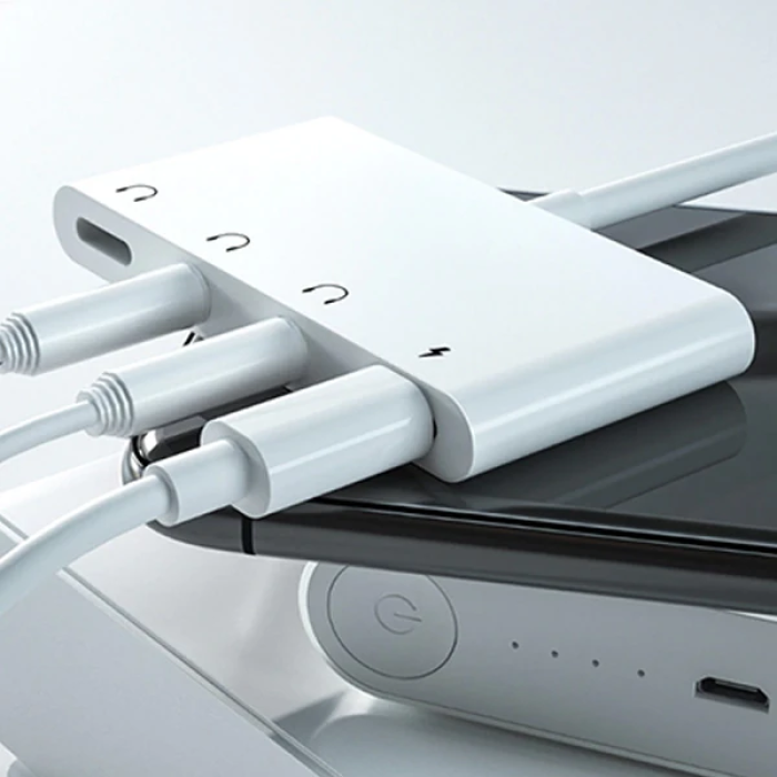 ALLY Andriod Usb Type C 4in1 Otg Ses Adaptörü Çift DC 3.5MM Jack-(5775)