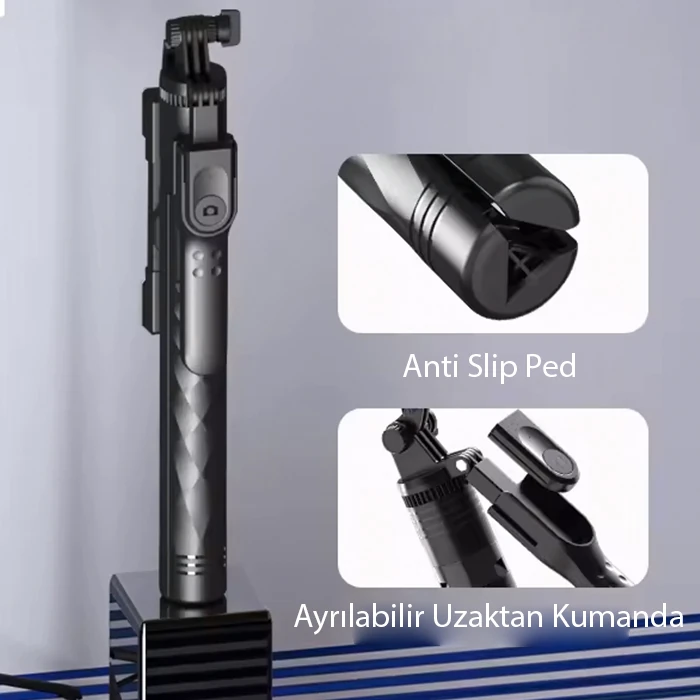 ALLY K28 Uzaktan Kumandalı Canlı Yayın Bluetooth Standlı Selfie Çubuğu Tripod-(5775)