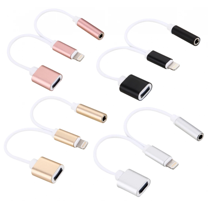 iPhone 14-13-12-11 3.5mm Kulaklık ve Şarj Dönüştürücü-(5775)