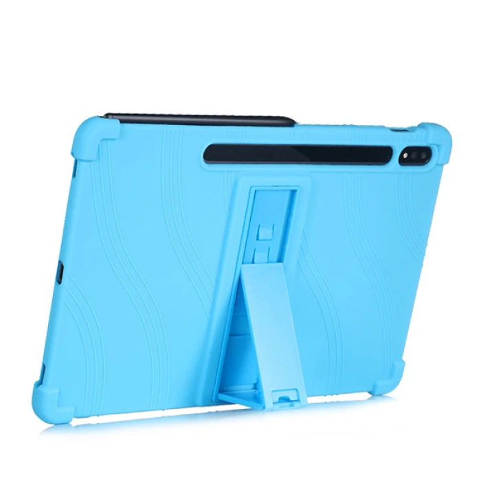 ALLY Galaxy Tab S8 Plus S7 Plus S7 FE T970 T975 Kılıf 12.4 inç Standlı Silikon Kılıf-(5775)