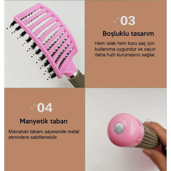 EZERE Detangle Saç Açma Ve Tarama Fırçası Saç Tarağı-(5775)