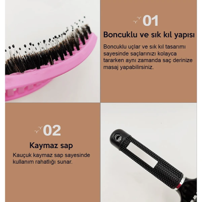 EZERE Detangle Saç Açma Ve Tarama Fırçası Saç Tarağı-(5775)