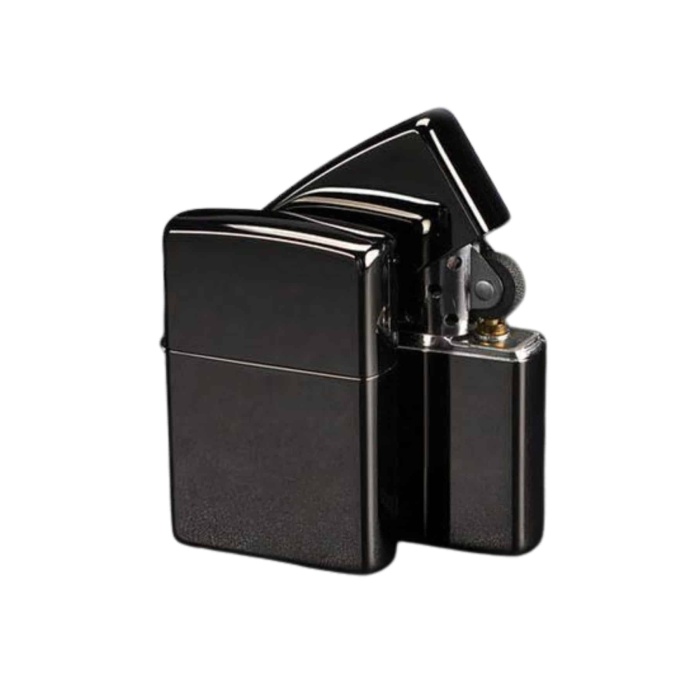 Siyah Kutulu Metal Çakmak Benzinli Hediyelik Eşya