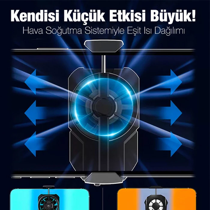 MEMO FL-A2 Hava Soğutmalı Cep Telefon Soğutma Fanı Radyatör Soğutucu-(5775)