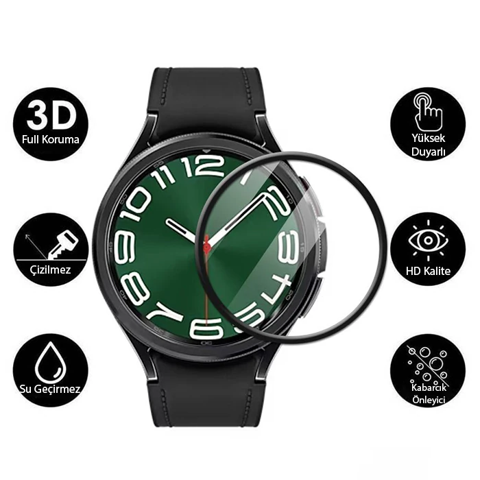 Ally Samsung Galaxy Watch 6 Classic 47mm PMMA Cam Ekran Koruyucu-(5775)
