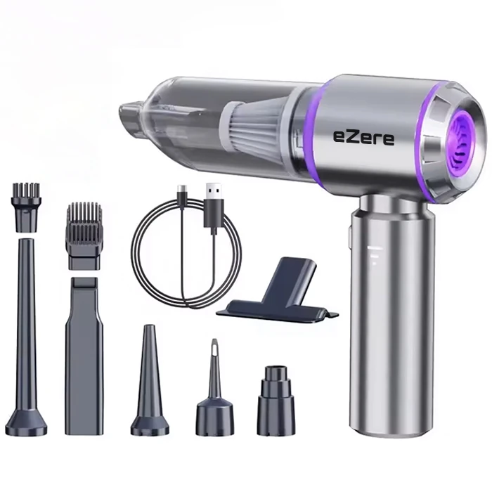 EZERE 16000pa Güçlü Portatif Taşınabilir Vakumlu Kablosuz Üflemeli Mini Araç Süpürgesi-(5775)