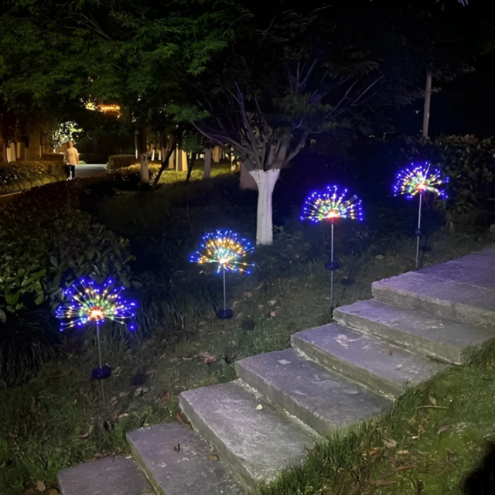 Ally Güneş Enerjili Işıklı Hava Fişek Temalı Dekoratif Bahçe Işığı-(5775)