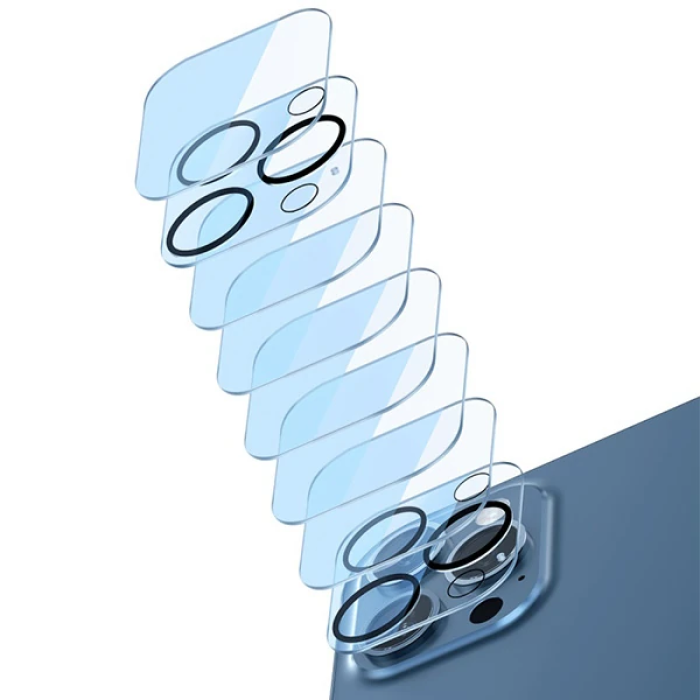 BASEUS iPhone 12 Pro 6.1 3D Full Kaplama Kamera Koruyucu Cam 2 Adet Set-(5775)