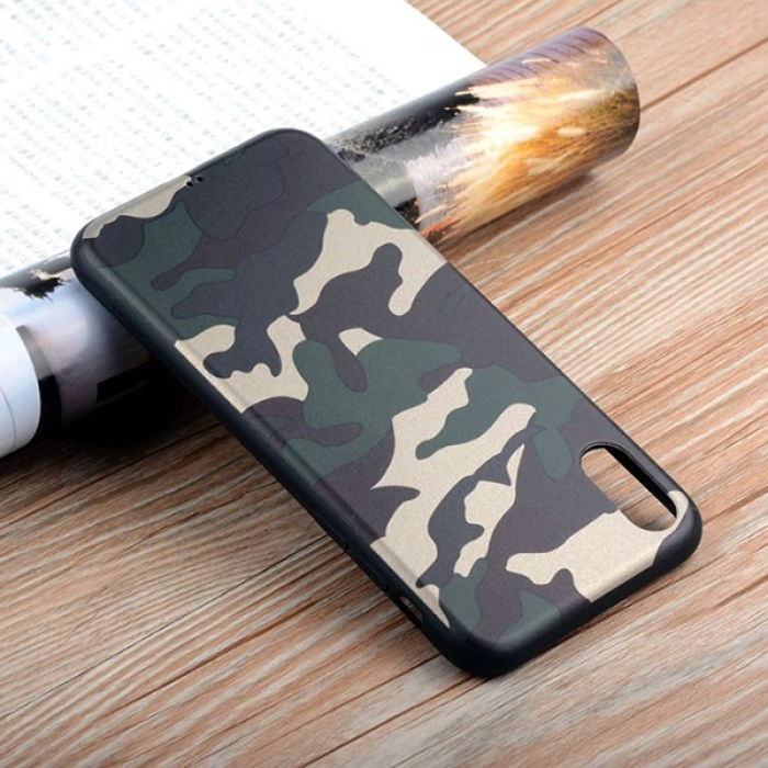İPhone X Xs Kamuflaj Darbe Emici Silikon Kılıf-(5775)