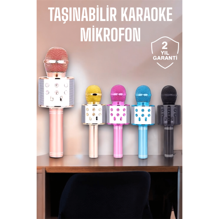 Taşınabilir Bluetooth Karaoke Mikrofon: Hafıza Kart Girişli Etkileyici Performans