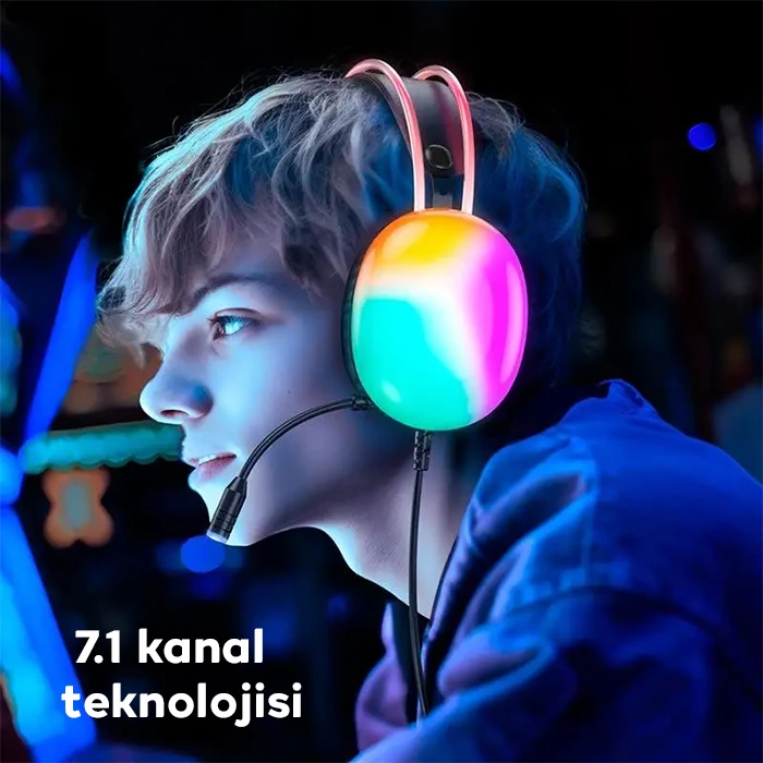 HOCO W109 Plus Rich USB7.1 Gaming Kulaküstü Kulaklık-(5775)