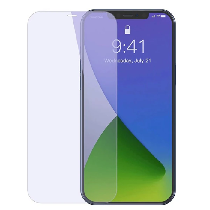 Baseus İPhone 12 PRO Max 6.7  0.3mm Antiblue Light Tempered Cam Ekran Koruyucu 2Adet-(5775)