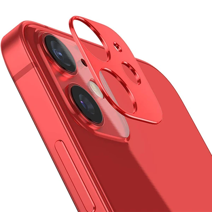 İPhone 12 3D Metal Kamera Koruyucu Metal Lens-(5775)