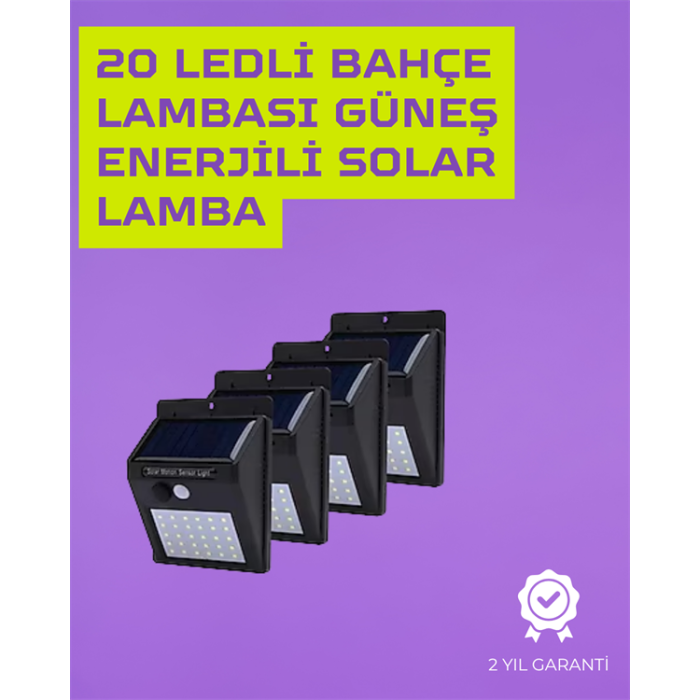 Güneş Enerjili Akıllı Duvar Lambası | PIR Sensörlü Otomatik Aydınlatma Dış Mekan İçin