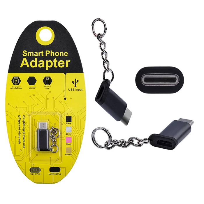 Mikro USB to Type C Dönüştürücü Çevirici Anahtarlıklı Başlık-(5775)